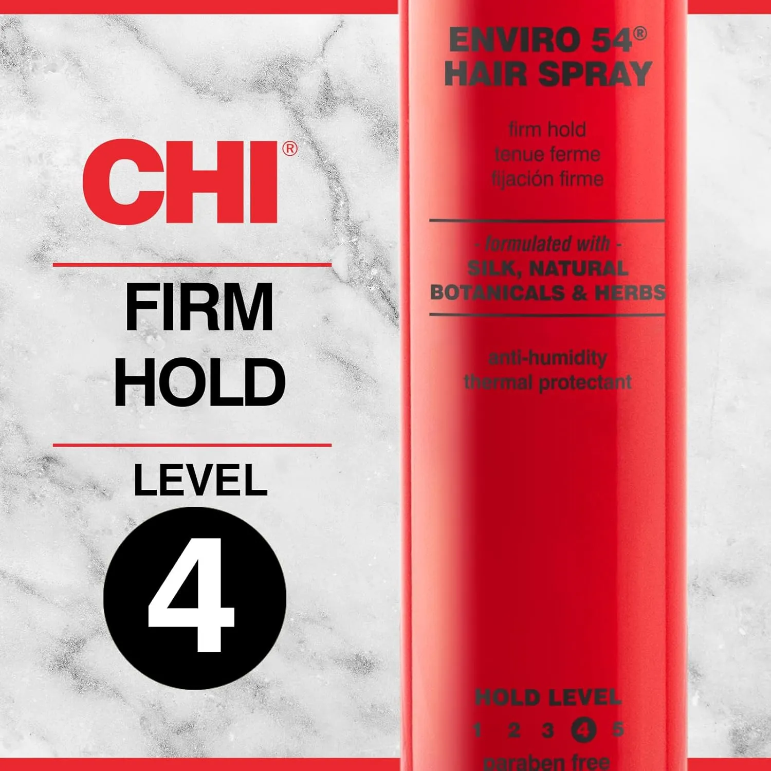 CHI Enviro 54 Hairspray, Firm Hold, Lightweight Spray Finishes & Secures Hairstyles, Sulfate, Paraben & Gluten-Free, 10 Oz