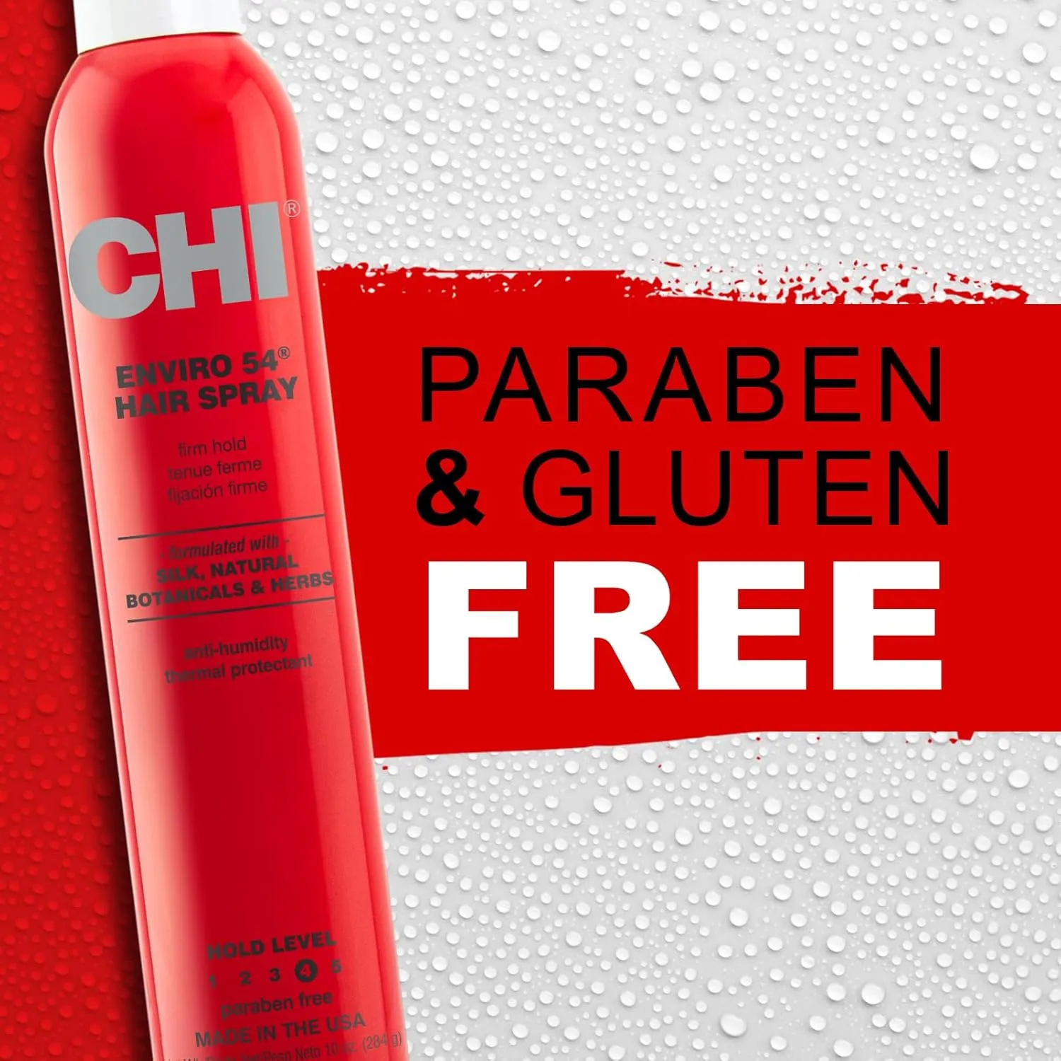 CHI Enviro 54 Hairspray, Firm Hold, Lightweight Spray Finishes & Secures Hairstyles, Sulfate, Paraben & Gluten-Free, 10 Oz