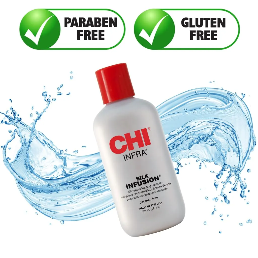 CHI Silk Infusion 6 Fl Oz & Shine Infusion 5.3 Oz Hair Treatment Bundle