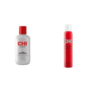 CHI Silk Infusion 6 Fl Oz & Shine Infusion 5.3 Oz Hair Treatment Bundle