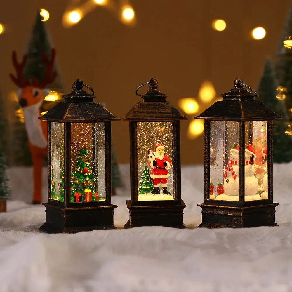 Christmas LED Night Lamp Lantern for Decor