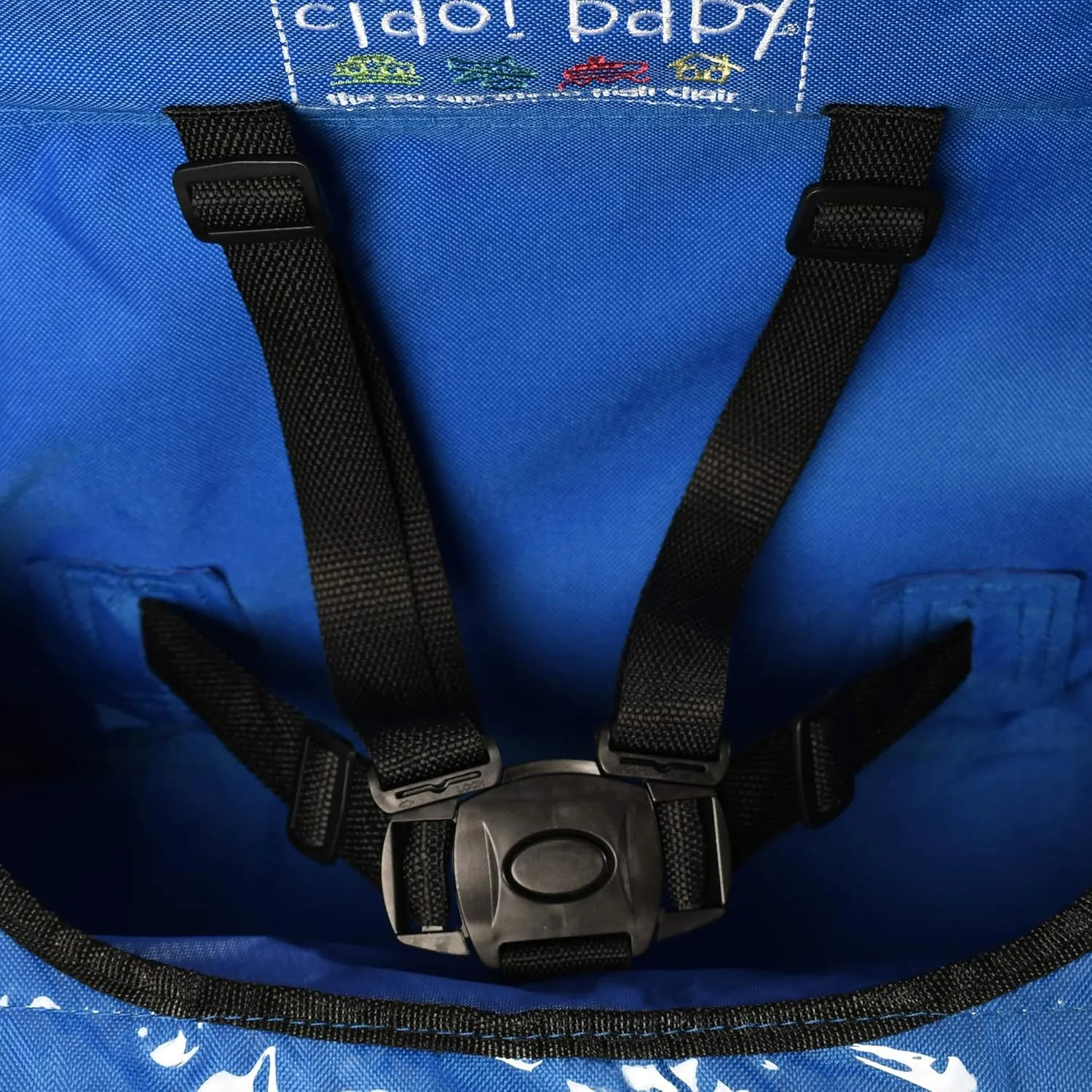 ciao! baby Portable High Chair for Travel, Fold Up High Chair with Tray, Blue