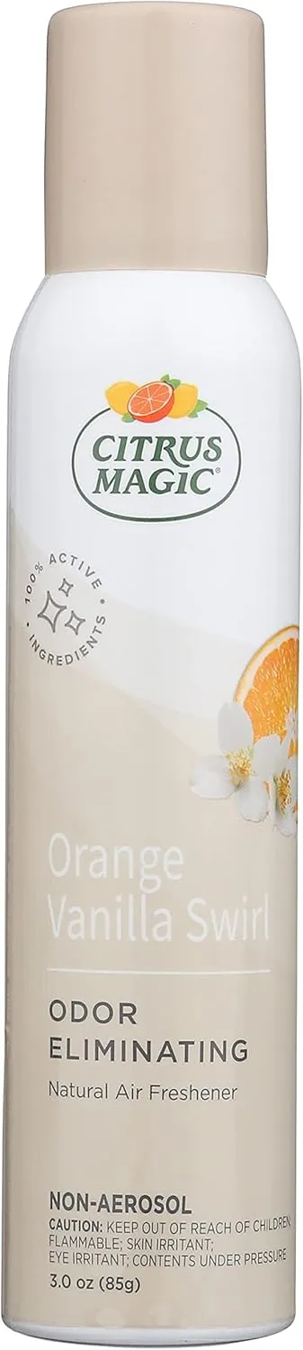 Citrus Magic Odor Eliminating Air Freshener Spray, Orange-Vanilla Swirl, 3-Ounce, Pack of 3
