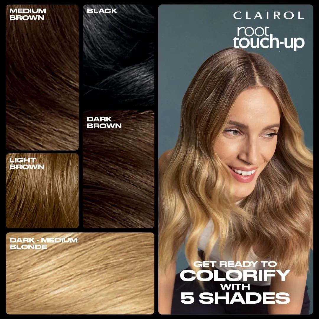 Clairol Root Touch-Up Color   Volume 2-in-1 Temporary Spray, Dark to Medium Blonde Hair Color, Pack of 1