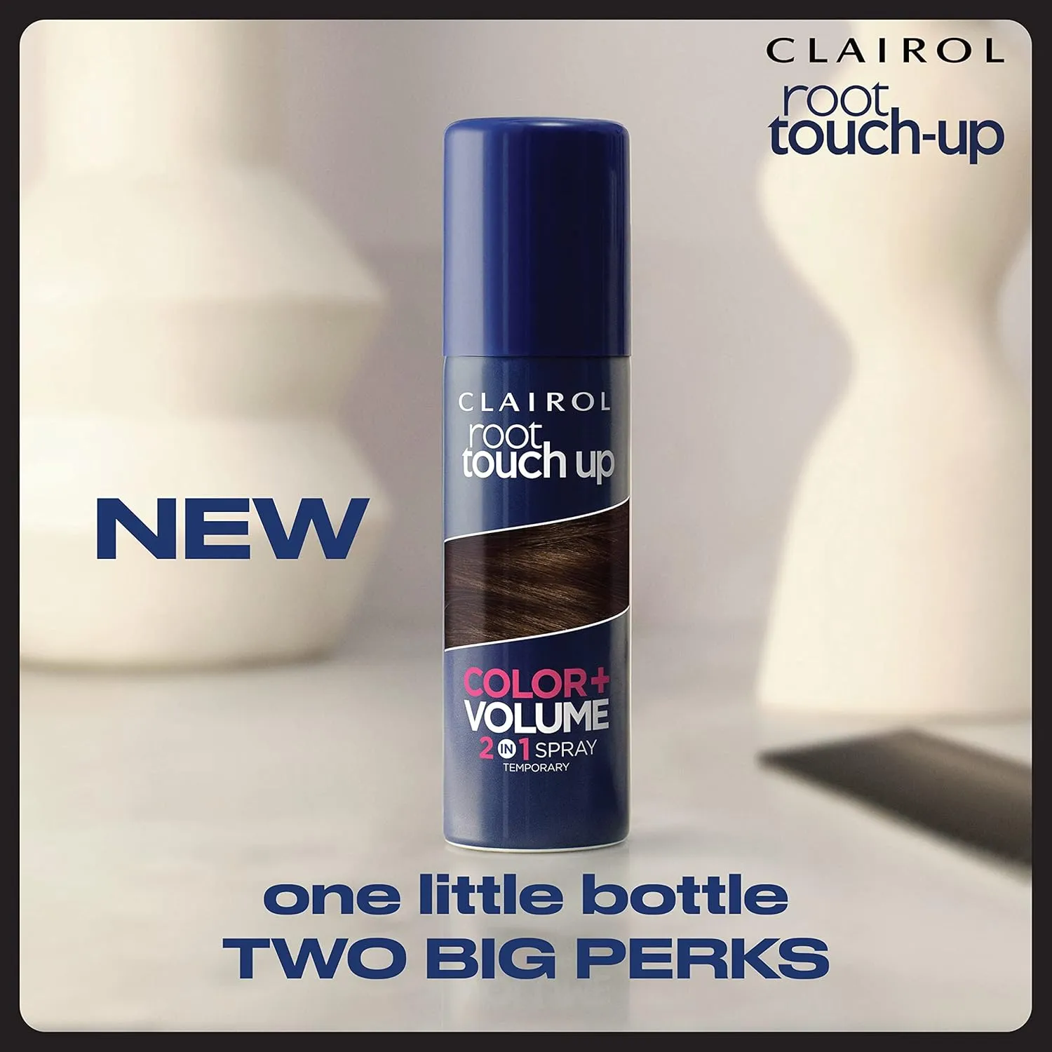 Clairol Root Touch-Up Color   Volume 2-in-1 Temporary Spray, Dark to Medium Blonde Hair Color, Pack of 1