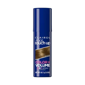 Clairol Root Touch-Up Color   Volume 2-in-1 Temporary Spray, Light Brown Hair Color, Pack of 1