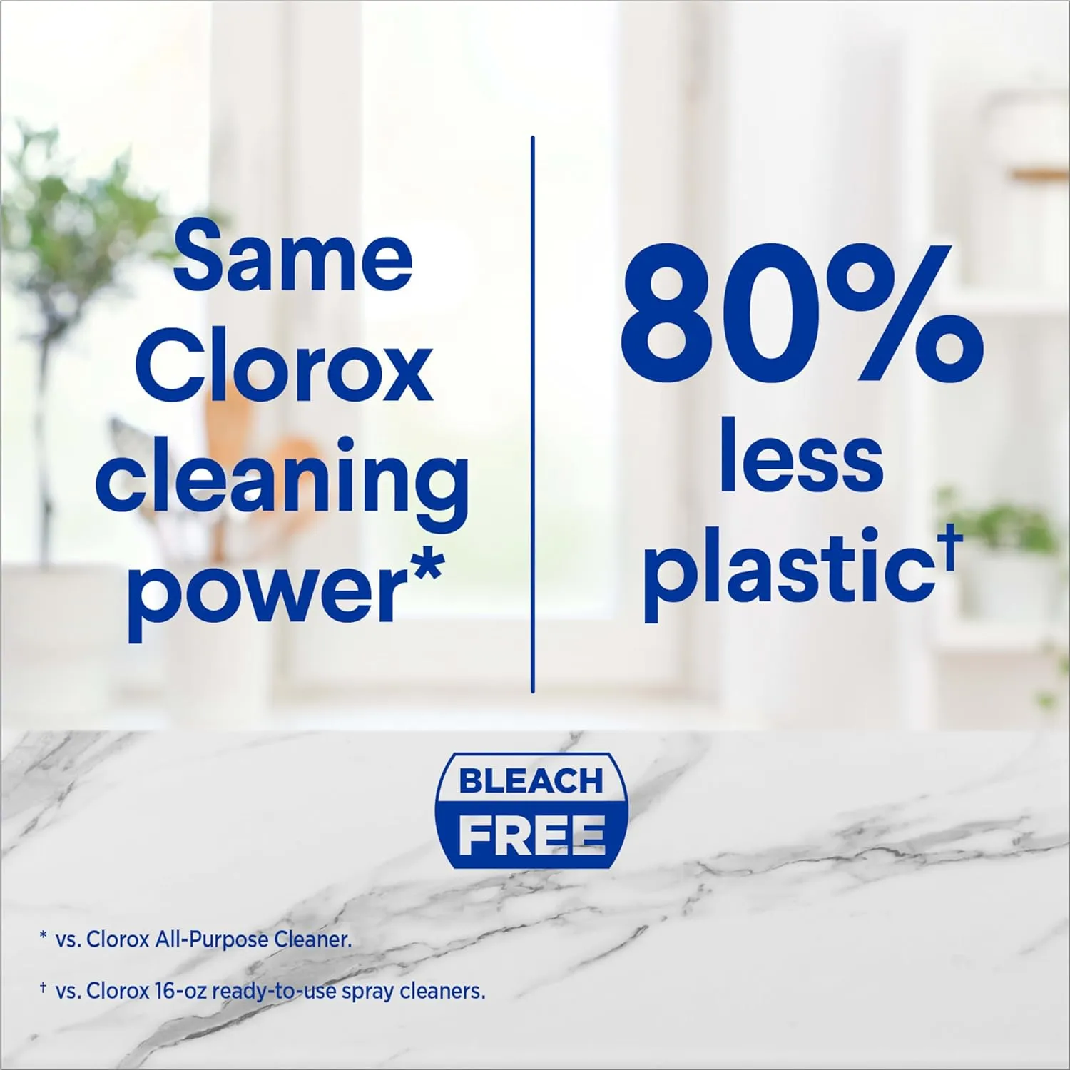 Clorox Bathroom Foamer Refillable Cleaner, Household Essentials, 1 Bottle and 3 Refill, Rain Clean, 1.13 Fl Oz