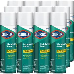 CloroxPro Disinfecting Spray, Fresh Scent, 19 Ounces, Pack of 12 (Packaging May Vary)