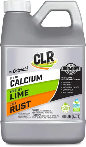 CLR Brands® Automotive Calcium, Lime & Rust Remover, Cleaner for Multiple Surfaces, EPA Safer Choice Certified, Ammonia, Phosphate and Bleach Free Cleaner, 80 Oz