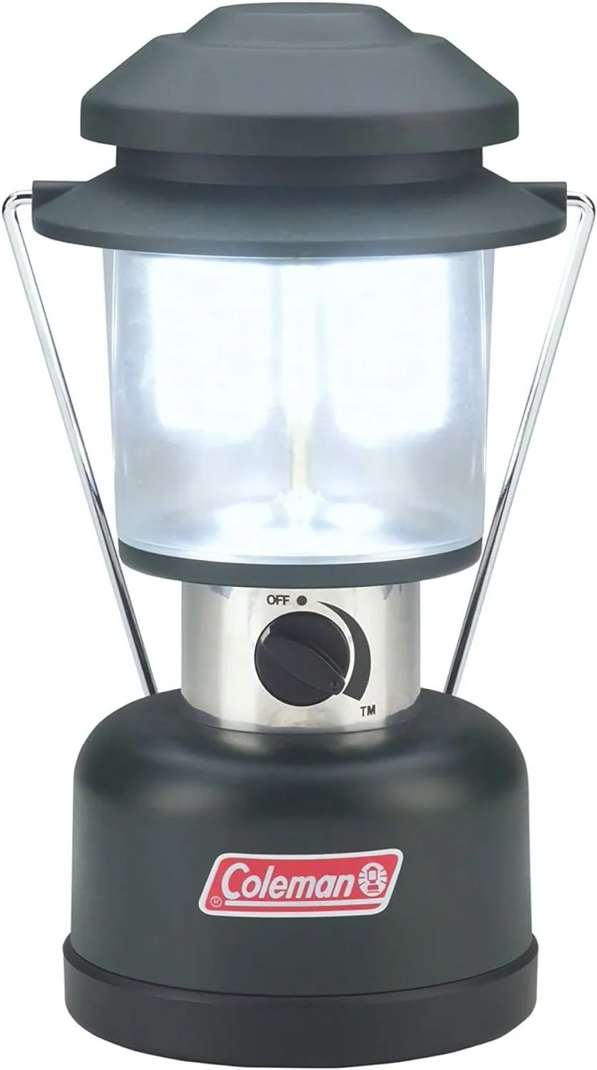 Coleman 390 Lumens Twin LED Lantern 4 Lifetime LED Bulbs Provide Efficient & Energy-Saving Light Customizable Brightness Settings & Water-Resistant Design