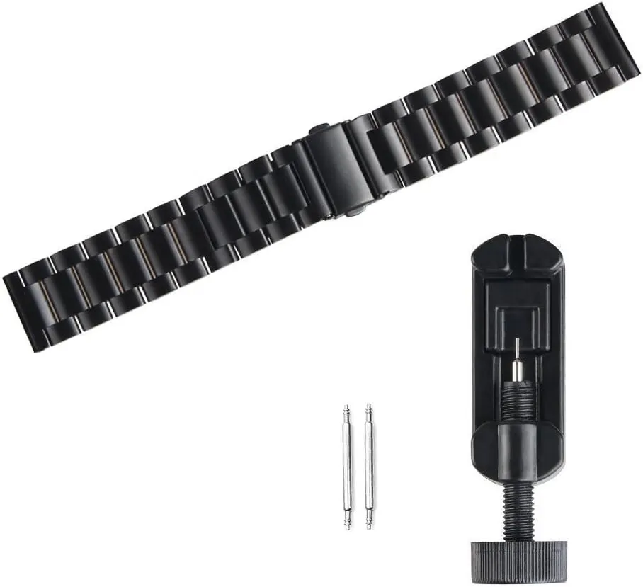Compatible Garmin D2 Air Band, Quick Release Stainless Steel Metal Replacement Straps for Garmin D2 Air X10 GPS Smartwatch
