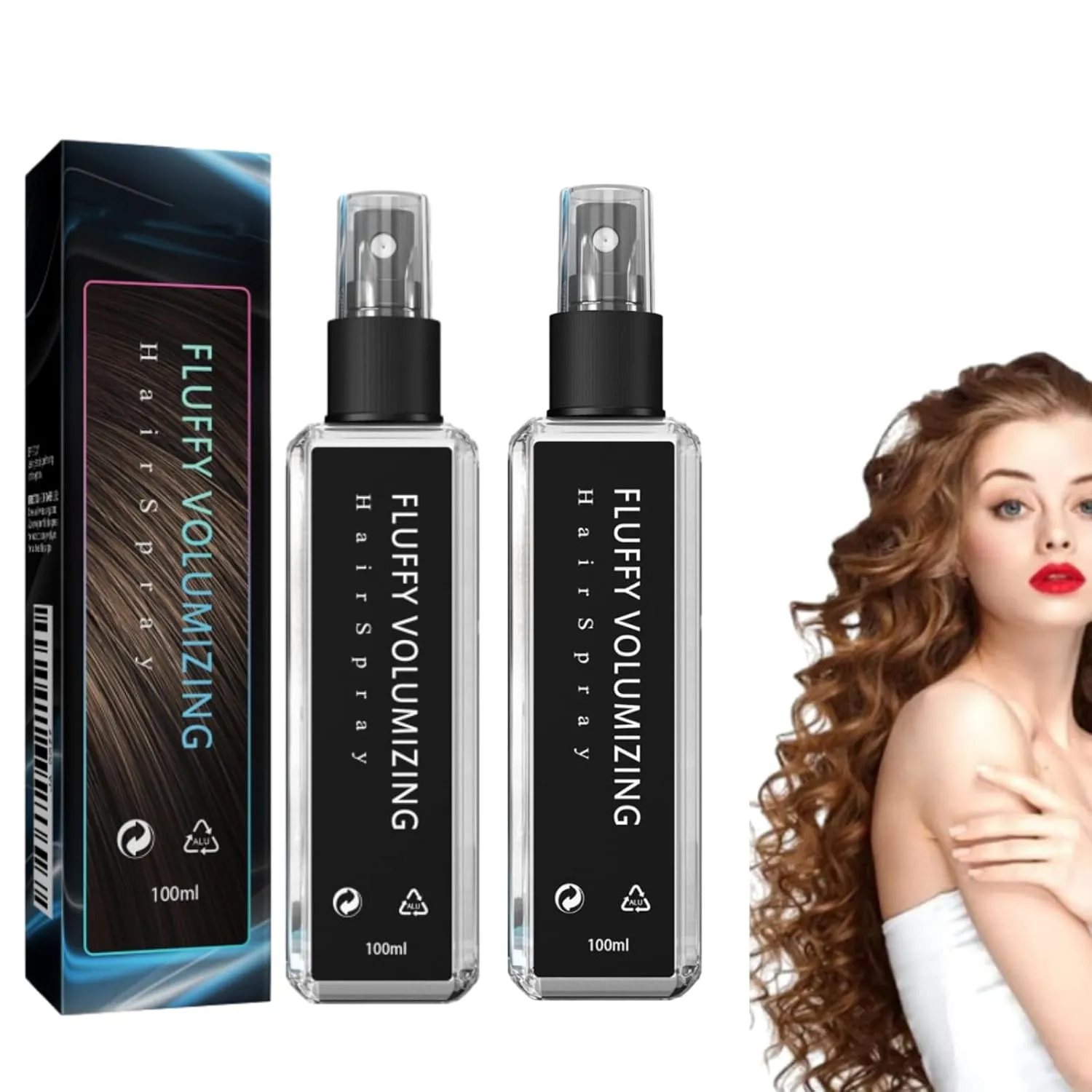 Continentau.Jy07 Hair Spray, Natural Plant Protein Hair Thickening Spray, Fluffy Volumizing Magic Volume Dry and Non Sticky Long Lasting, For All Hair Types (2pcs, 100ml)