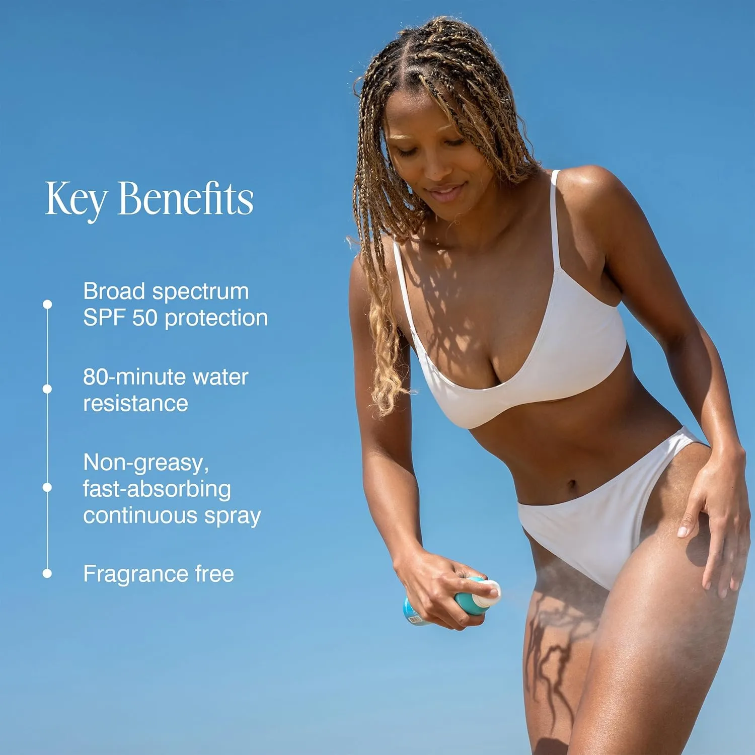 COOLA Organic Sunscreen SPF 50 Sunblock Spray, Dermatologist Tested Skin Care for Daily Protection, Vegan and Gluten Free, Fragrance Free