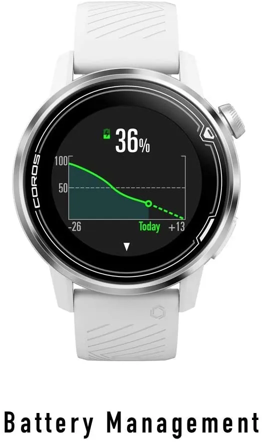 Coros APEX Premium MultiSport GPS Watch (White, 46mm) w/ HRM, 35h Full GPS Battery, Sapphire Glass, Barometer  2200 mAh Power Bank Bundle