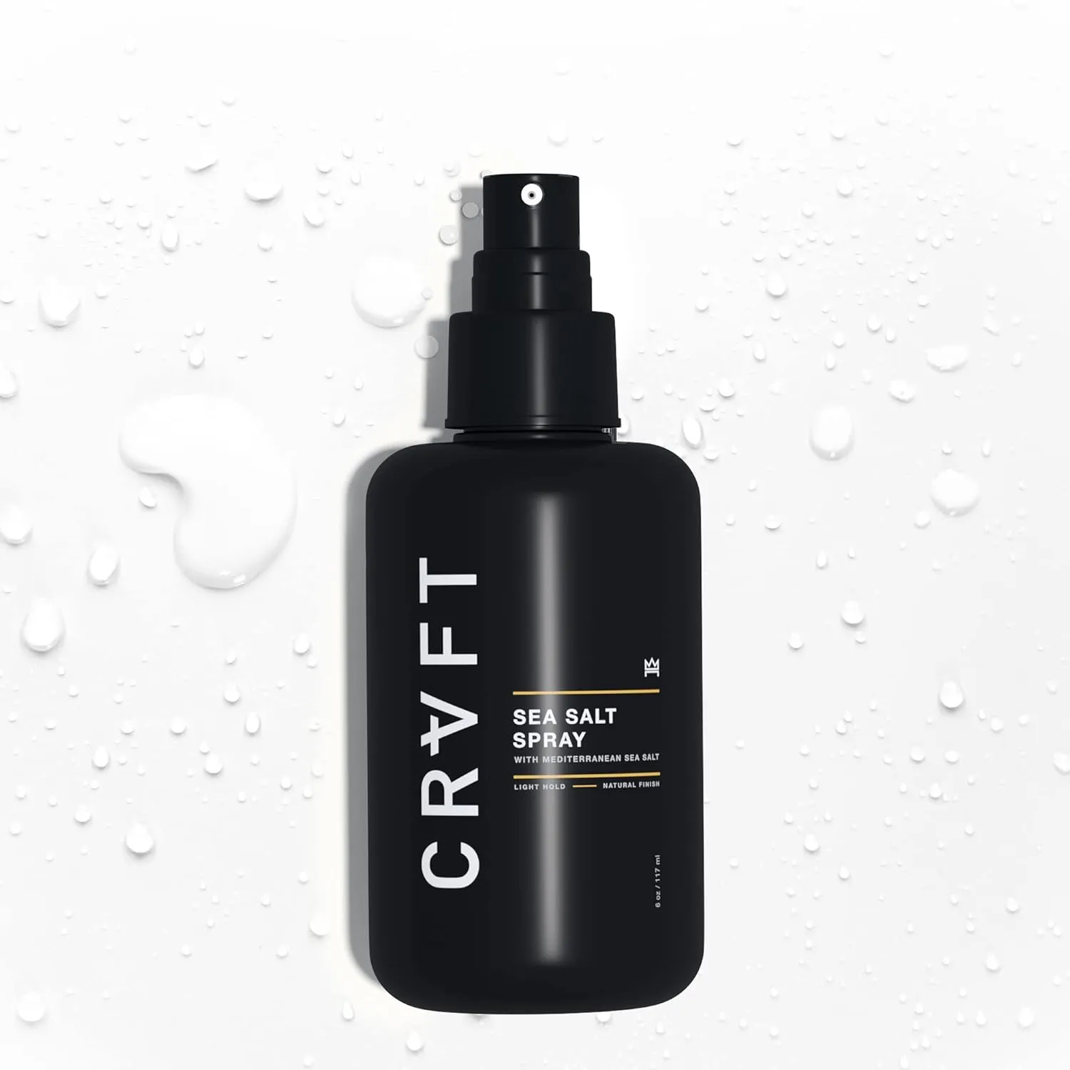 CRVFT Sea Salt Spray 6oz | Light Hold/Natural Finish | Add Volume & Texture | Ideal for All Hair Types & Lengths | Men's Texturizing Surf Spray | Made in the USA | Paraben & Sulfate Free [Scented]