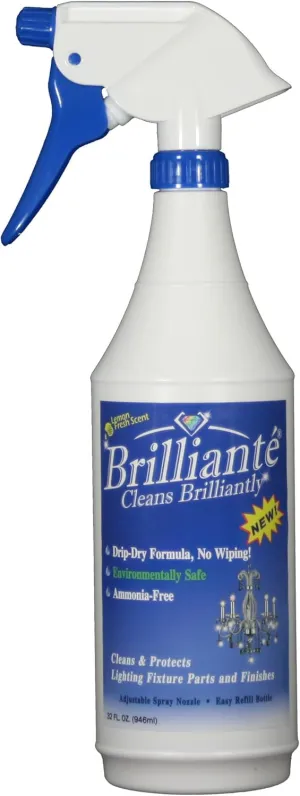 Crystal Chandelier Cleaner Manual Sprayer 32oz Environmentally Safe, Ammonia-Free, Drip-Dry Formula, Made in USA (1)