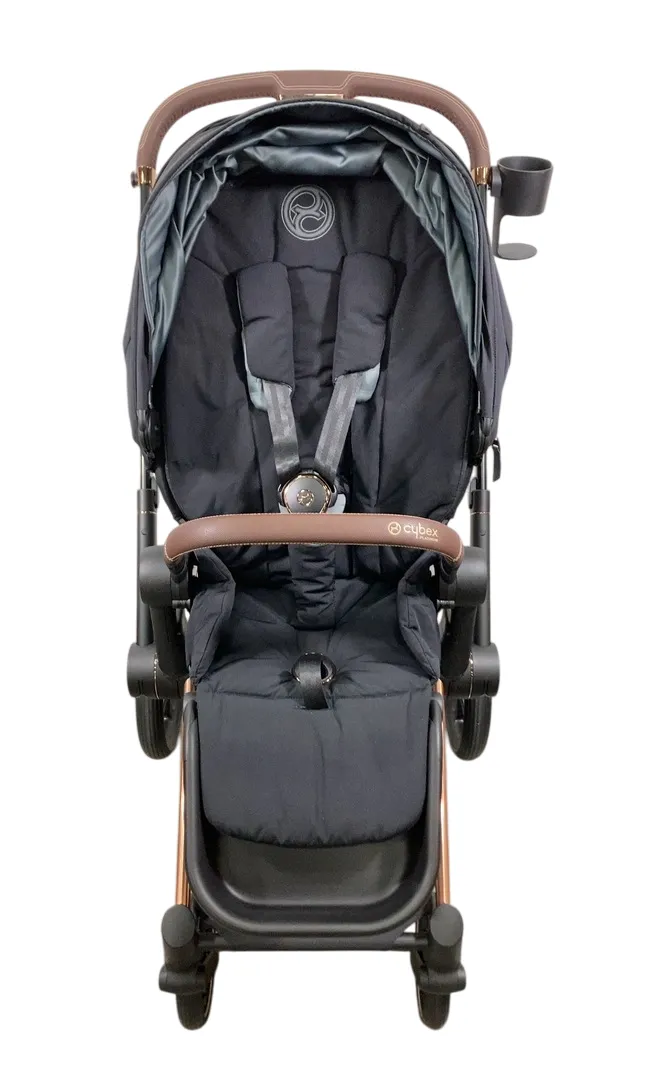 Cybex Priam4 Stroller, 2023, Deep Black, Rose Gold