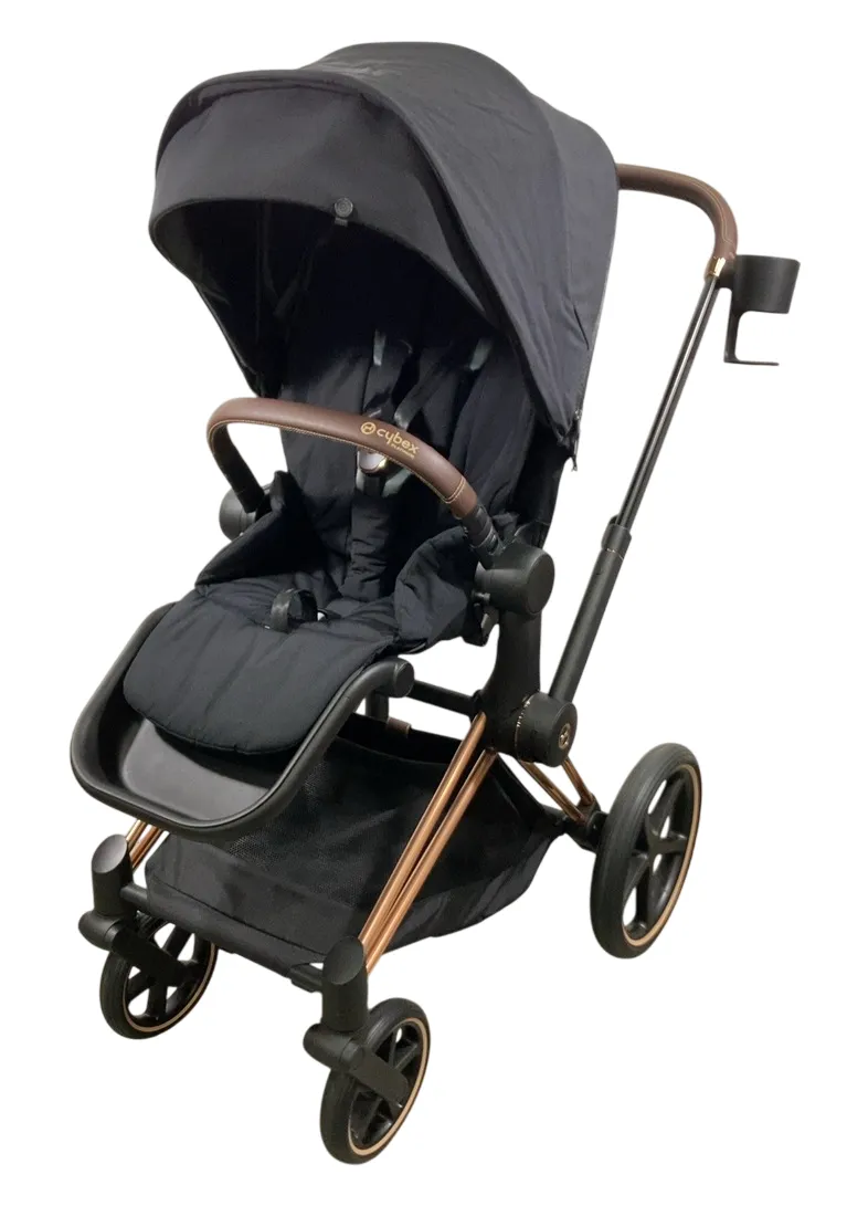 Cybex Priam4 Stroller, 2023, Deep Black, Rose Gold