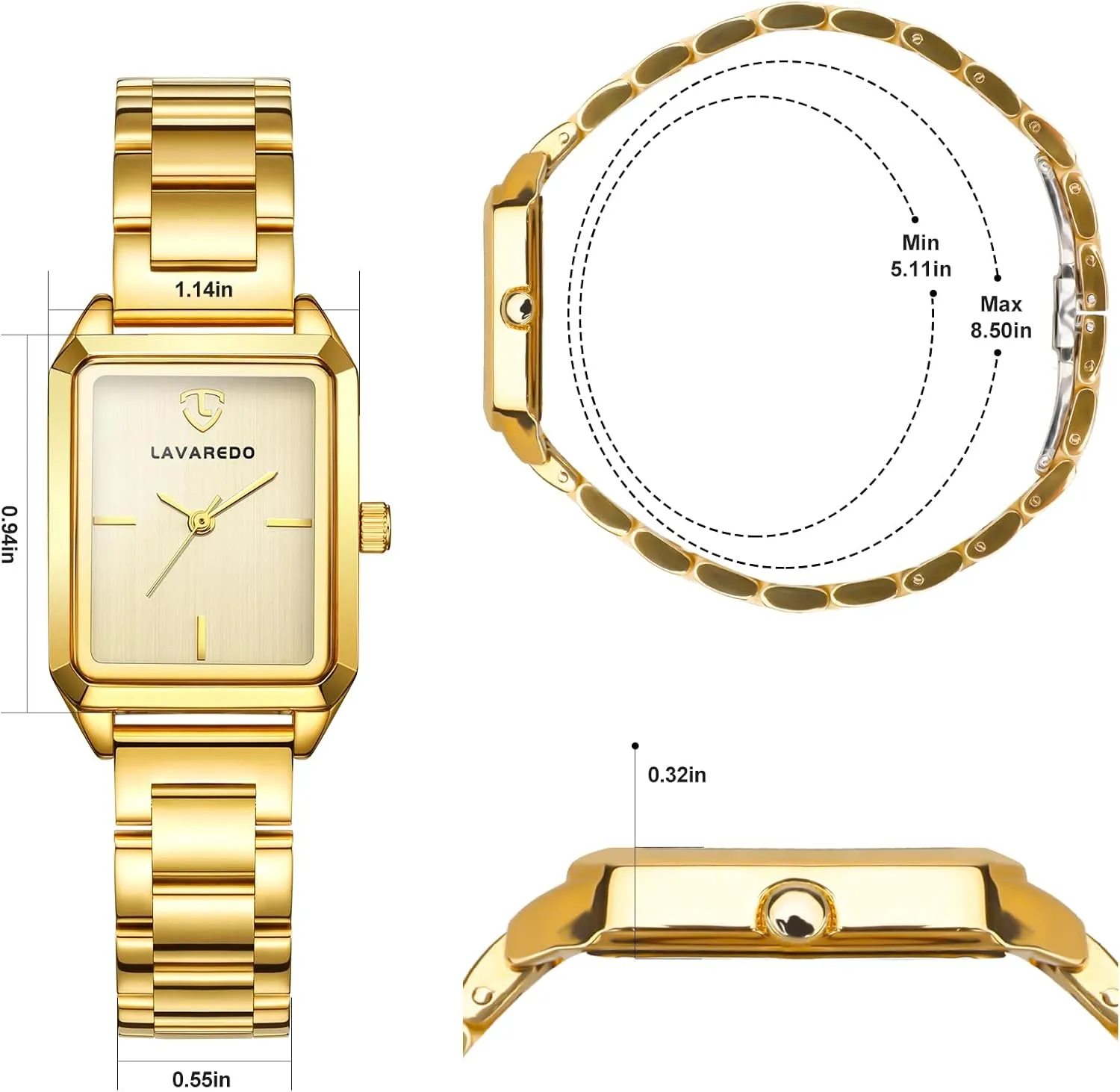 Dainty Bracelet Watch for Women - Luxury Ladies Wrist Watch With Stainless Steel & Japanese Quartz Movement, Daily Waterproof - A Great Gift