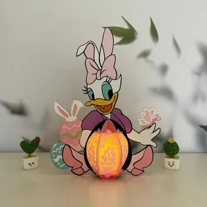 Daisy Easter - Easter Daisy Duck 3D Lantern File - Cricut File 1 - LightBoxGoodMan