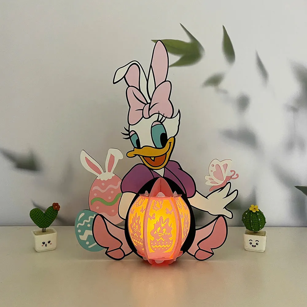 Daisy Easter - Easter Daisy Duck 3D Lantern File - Cricut File 1 - LightBoxGoodMan