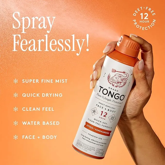DEET-Free Insect Repellent with Picaridin, The 12 Hour Protection, DEET Alternative - Citrus   Sandalwood