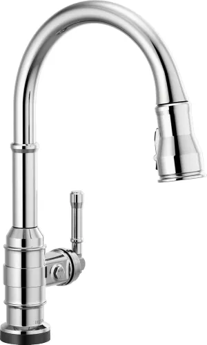 Delta 9190TL-DST Broderick 1.8 GPM Single Hole Pull Down Touchless Kitchen Faucet with Touch2O, ShieldSpray, MagnaTite, Diamond Seal and Touch-Clean Technologies - Chrome