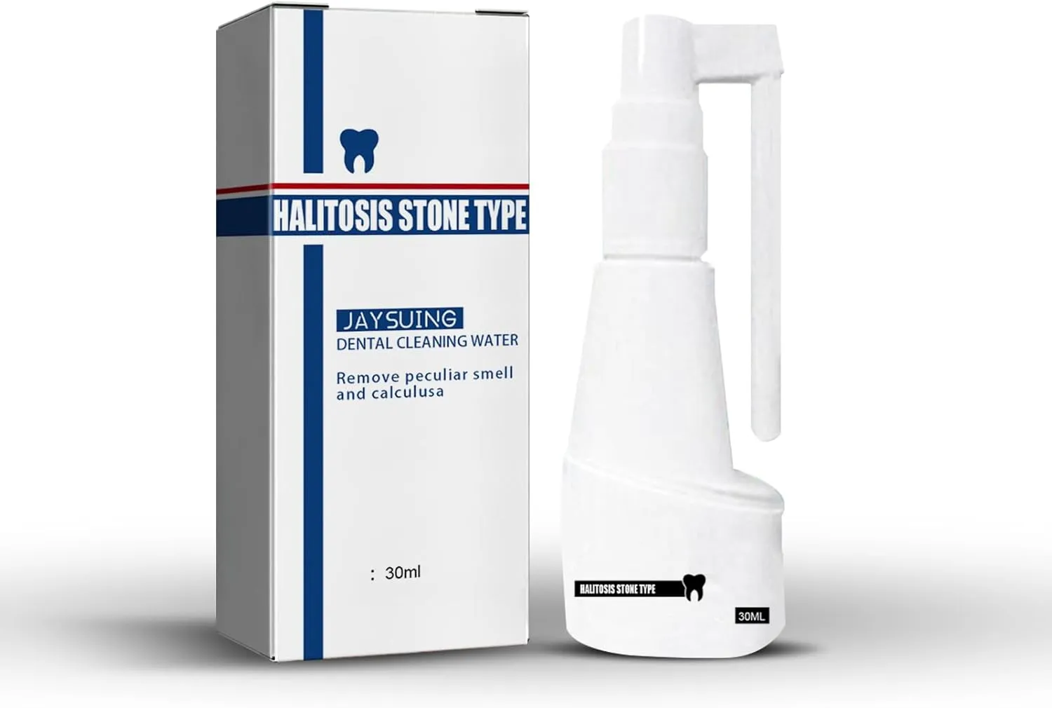Dental Tartar Control Spray - Zinc Lactate & Natural Mint for Plaque Dissolving and Bad Breath Defense, 30mL Fresh Breath Oral Care Solution