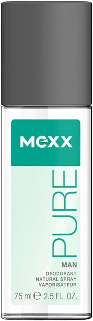 Deodorant Natural Spray for Men, Pure, 2.5 Ounce