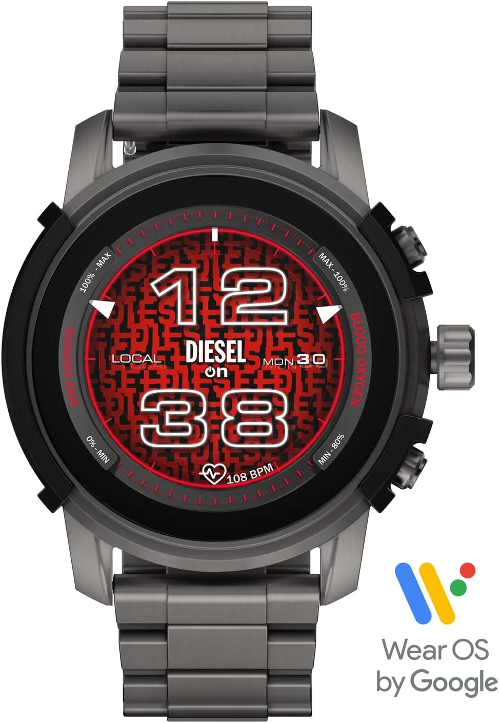 Diesel Griffed Gen 6 Smartwatch with Alexa Built-In, Heart Rate, Blood Oxygen, GPS, Activity Tracking, Speaker, Smartphone Notifications