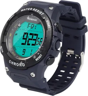 Digital Sports Wristwatch for Swimming and Diving 10 ATM Waterproof with Functions of Alarm Clock, Stopwatch, Chronograph, Countdown, Timer, Dual Time and Calendar, 12 and 24 Hour Format Switchable