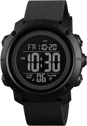 Digital Watch Sports Waterproof Military Back Light Small Watch for Men Black 1426