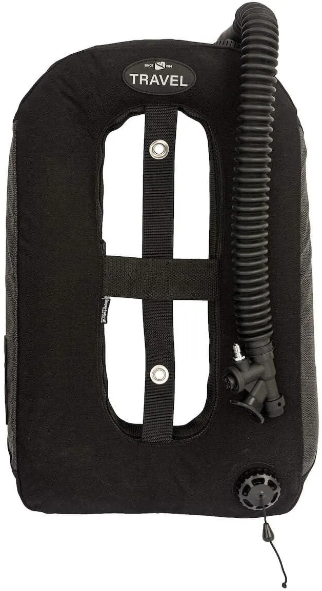 Dive Rite Travel Wing 16" Inflator with Pull Dump Black