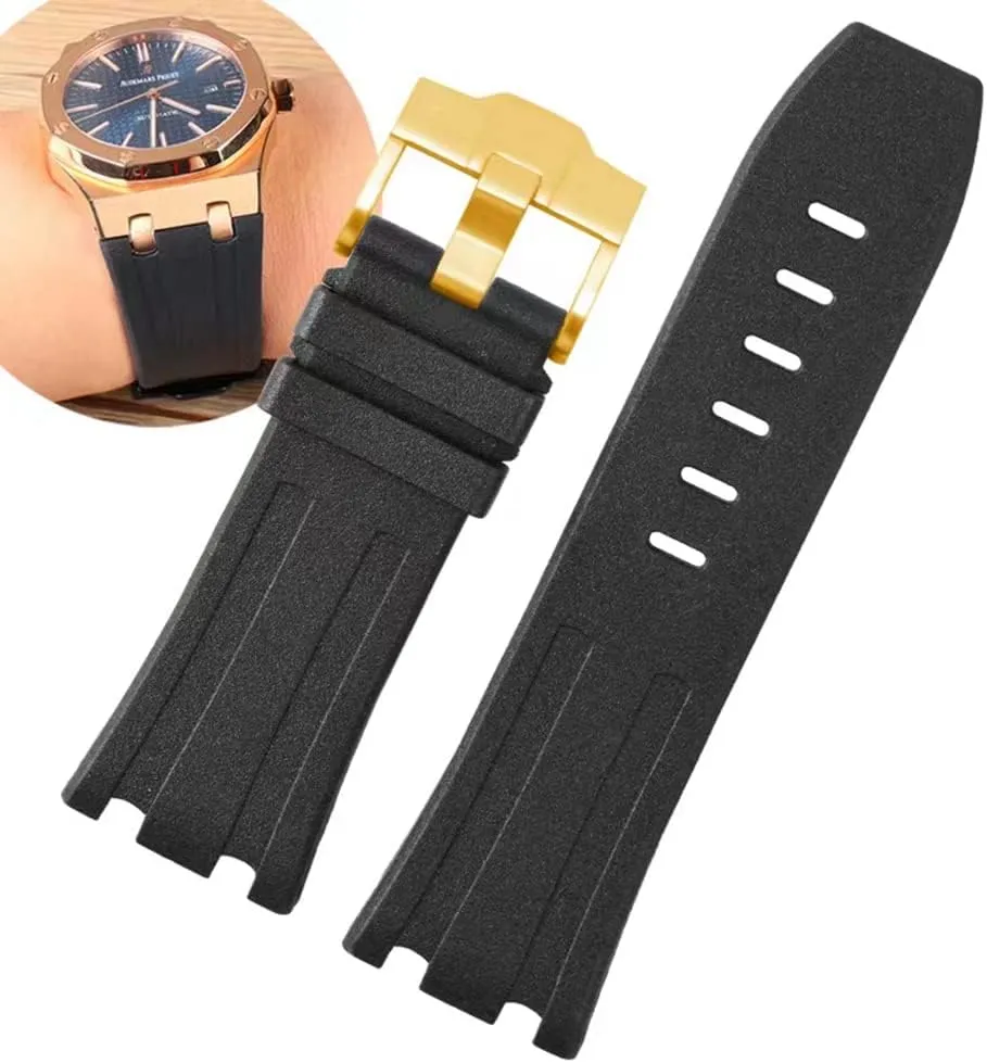 Dive Rubber Silicone Watch Band Compatible with Audemars Piguet Royal Oak Offshore 15703 15710-28mm AP Rubber Watch Band Strap