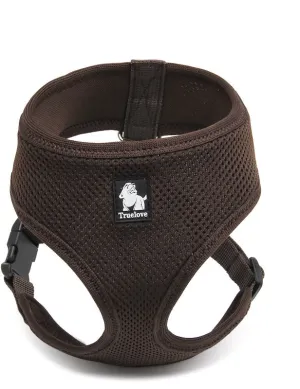 Dog Harness with Steel D Ring - Brown, XS