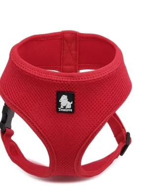 Dog Harness with Steel D Ring - Red, M