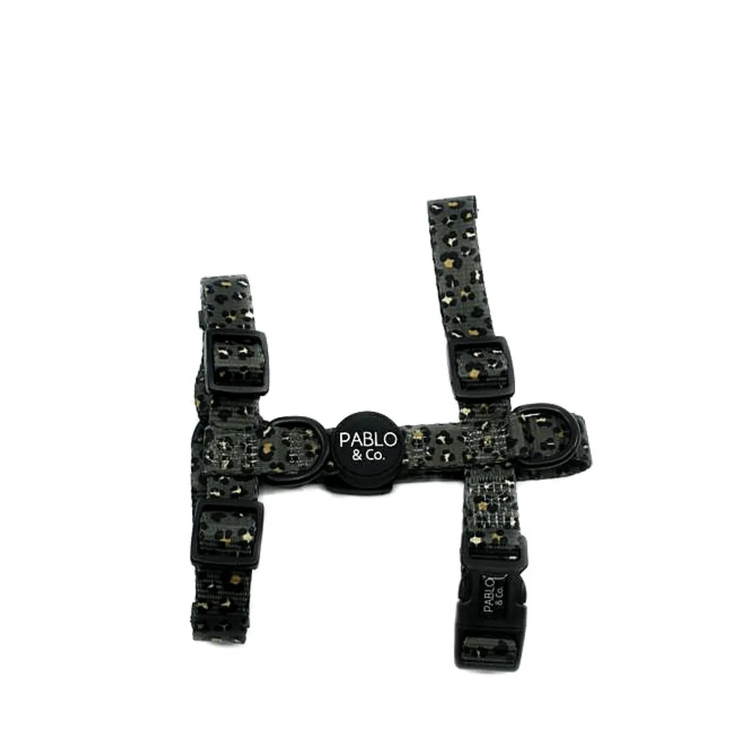 Dog Strap Harness - Khaki Leopard