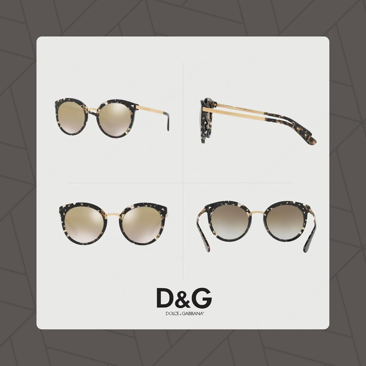 Dolce & Gabbana DG4268 Round Sunglasses For Women   BUNDLE with Designer iWear Eyewear Kit