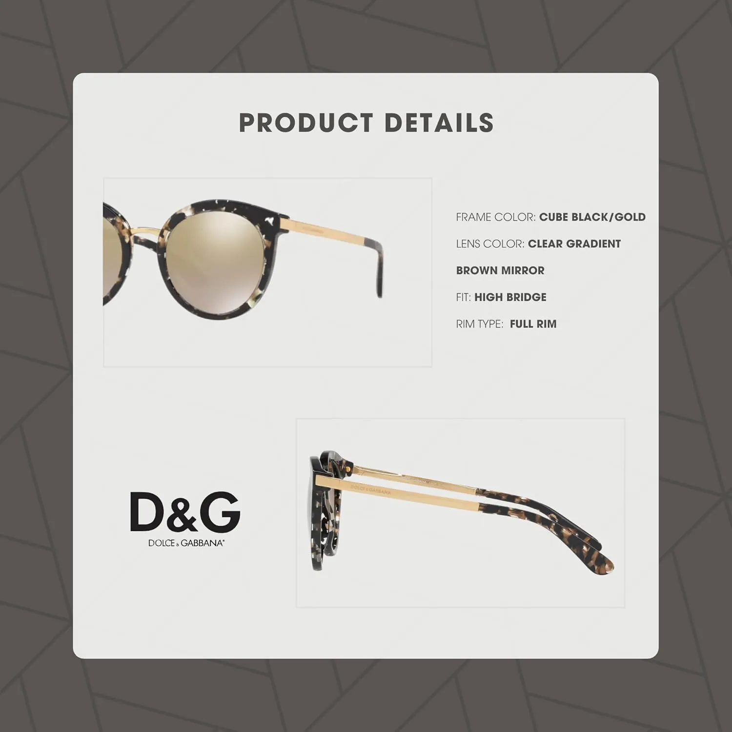 Dolce & Gabbana DG4268 Round Sunglasses For Women   BUNDLE with Designer iWear Eyewear Kit