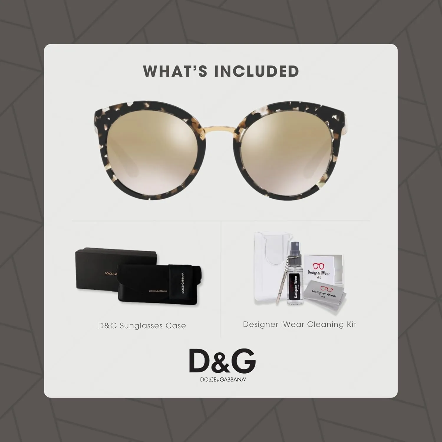 Dolce & Gabbana DG4268 Round Sunglasses For Women   BUNDLE with Designer iWear Eyewear Kit