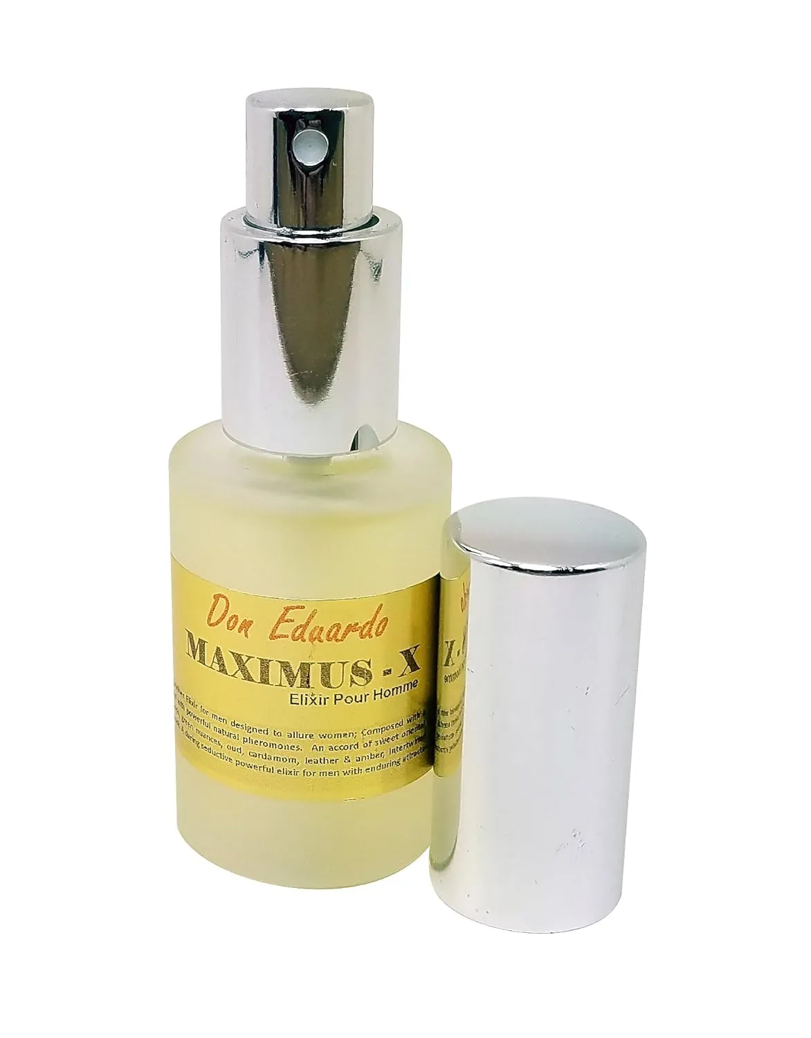 Don Eduardo Maximus-X Infused Elixir Perfume for Men. An Spicy Oriental-Leather Fragrance Designed to Allure Women. (30 mL Spray)