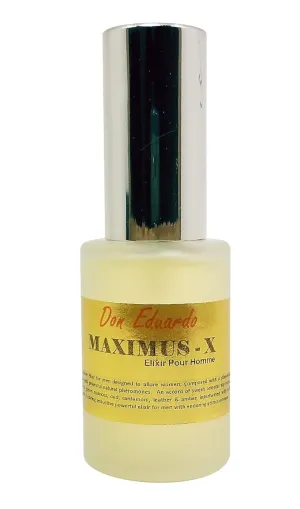Don Eduardo Maximus-X Infused Elixir Perfume for Men. An Spicy Oriental-Leather Fragrance Designed to Allure Women. (30 mL Spray)
