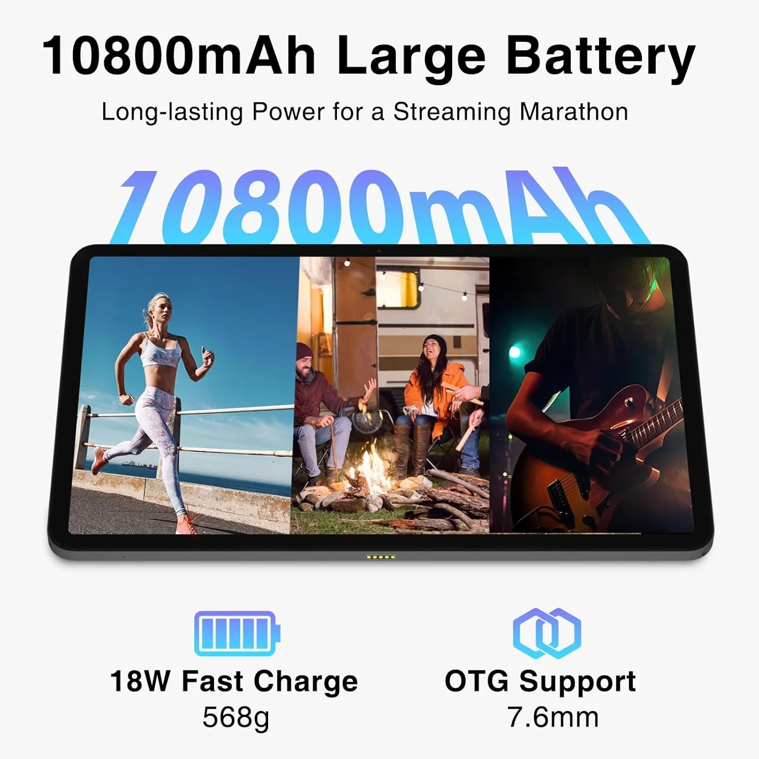 DOOGEE T20 Ultra Tablet 12 Inch, 10800mAh, 32GB 256GB ROM/2TB TF, Helio G99 Octa-Core Android Gaming Tablets 2.4K, 16MP Camera, 4 Hi-Res Speakers, 5G WiFi/GMS/GPS Blue