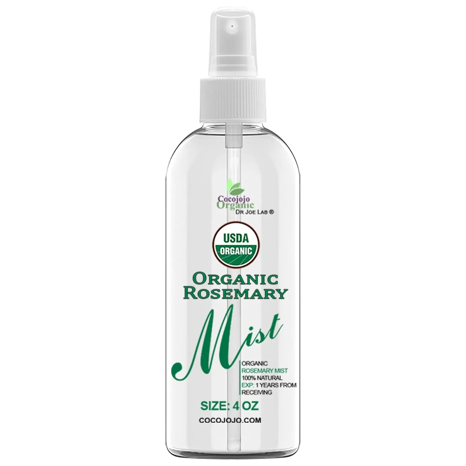 Dr Joe Lab Organic Rosemary Mist For Skincare - Moisturize Sensitive and Dry Skin - Pillow Relaxation - Pure Essential Oil & Body Mist - Packaging May Vary. (4 oz)