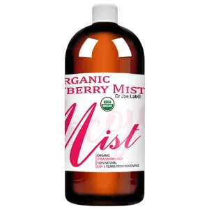 Dr Joe Lab USDA Organic Strawberry Mist For Skincare - Face Spray - Moisturize All Skin types - Pillow Relaxation - Soothing & Relaxing - Pure Oil & Glycerin Spray (32 oz)