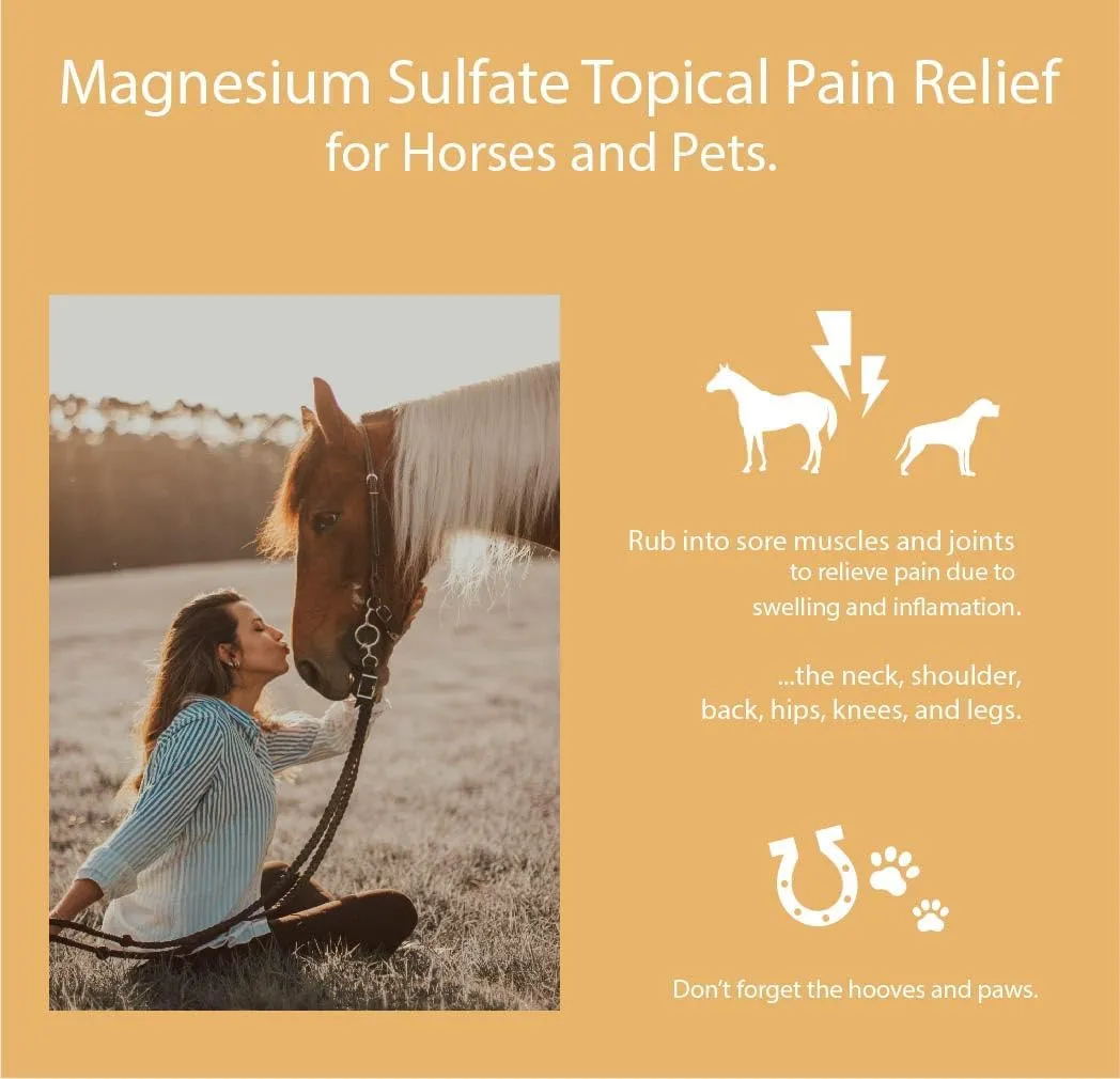 Dr. Milt's Horse Epsom Salt Magnesium Sulfate Crystals Infused with Arnica: hoof and Body soak for Relief and Recovery. 2-2lb Bag.