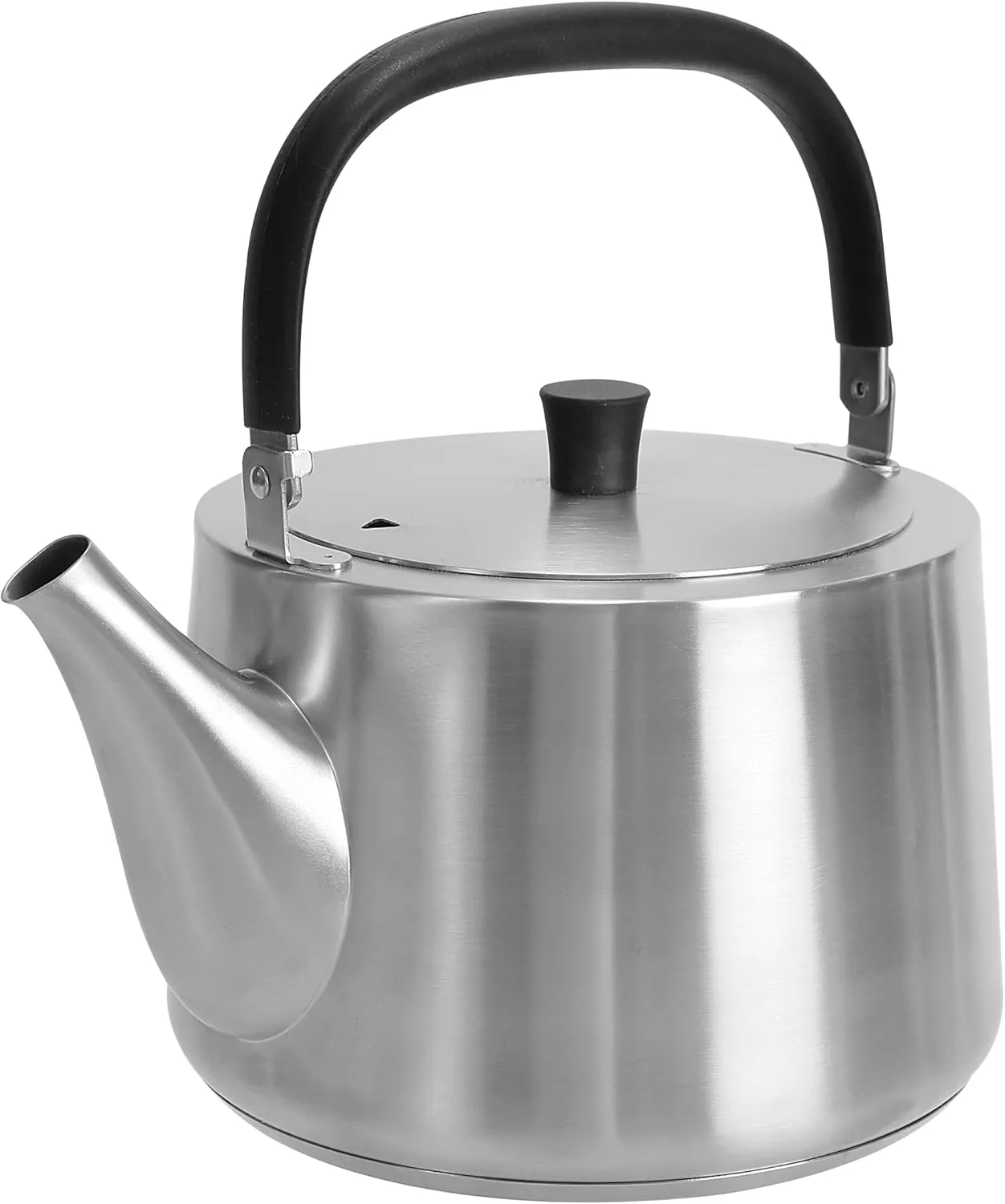 Dr.HOWS Deluxe Stainless Steel Tea Kettle Stovetop 3.5L, Tea Pot Food Grade Stainless Steel & Folding Silicon Handle, Easy to Clean Suitable for All Heat Sources