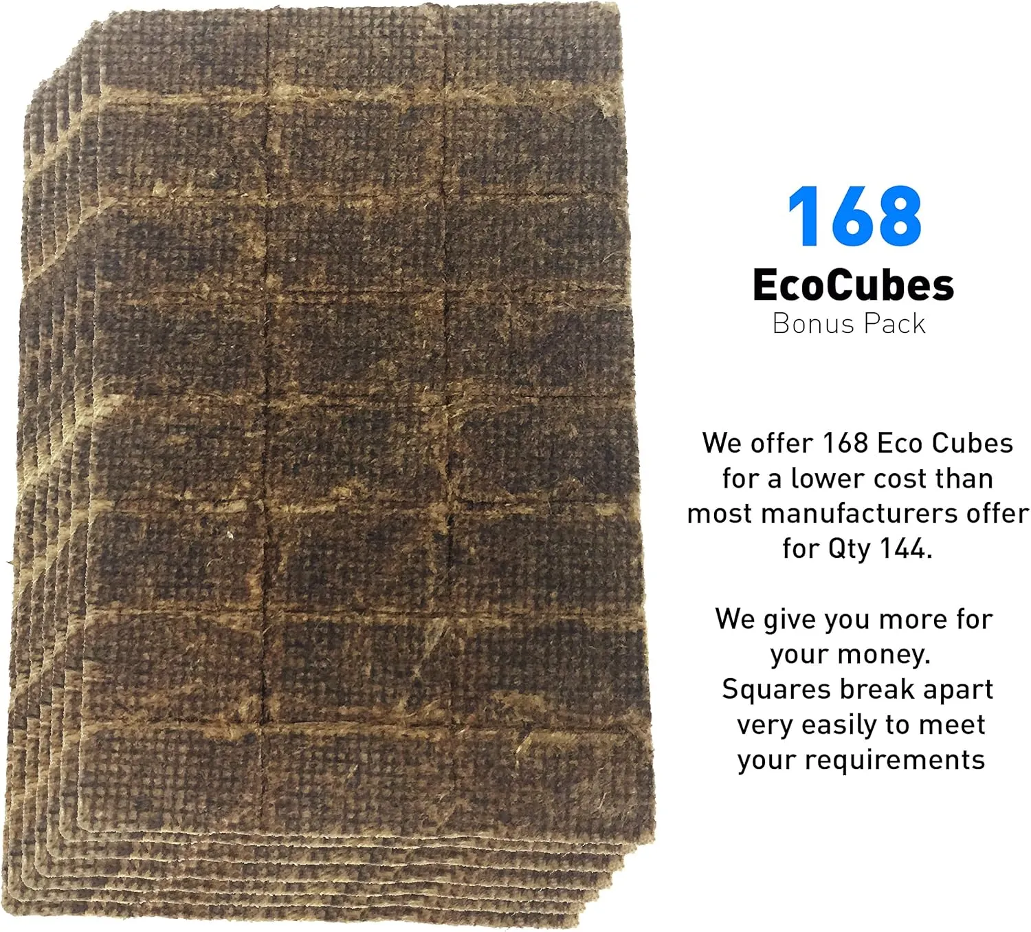 EasyGo Product Eco Cubes - Fire Starter Squares - Great Lighter for Chimney, Charcoal Grill, Fireplace, Campfire, Pellet