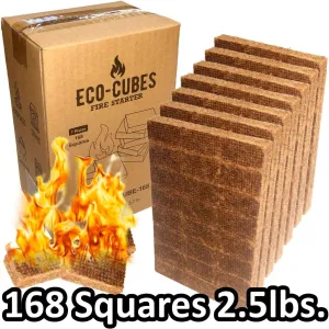 EasyGo Product Eco Cubes - Fire Starter Squares - Great Lighter for Chimney, Charcoal Grill, Fireplace, Campfire, Pellet