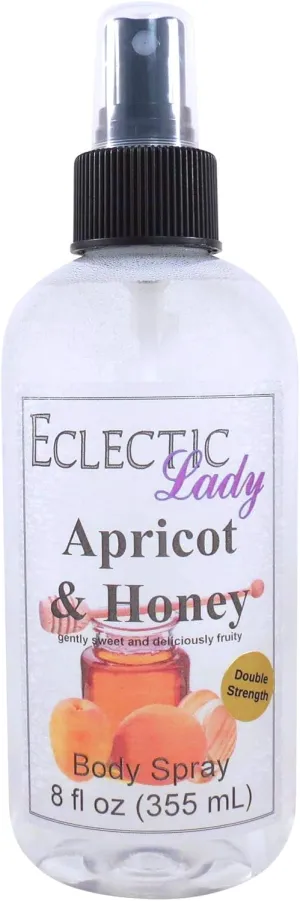 Eclectic Lady Apricot and Honey Body Spray, Double Strength, 16 ounces, Body Mist for Women with Clean, Light & Gentle Fragrance, Cologne with Soft, Subtle Aroma For Daily Use